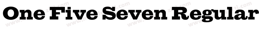 One Five Seven Regular字体转换